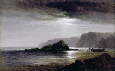 Coastal Landscape by Moonlight by Arthur Gilbert